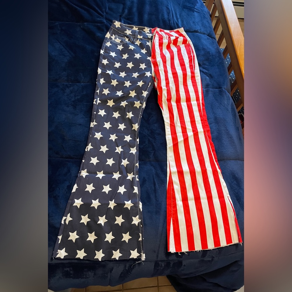 American Flag Flare Jeans